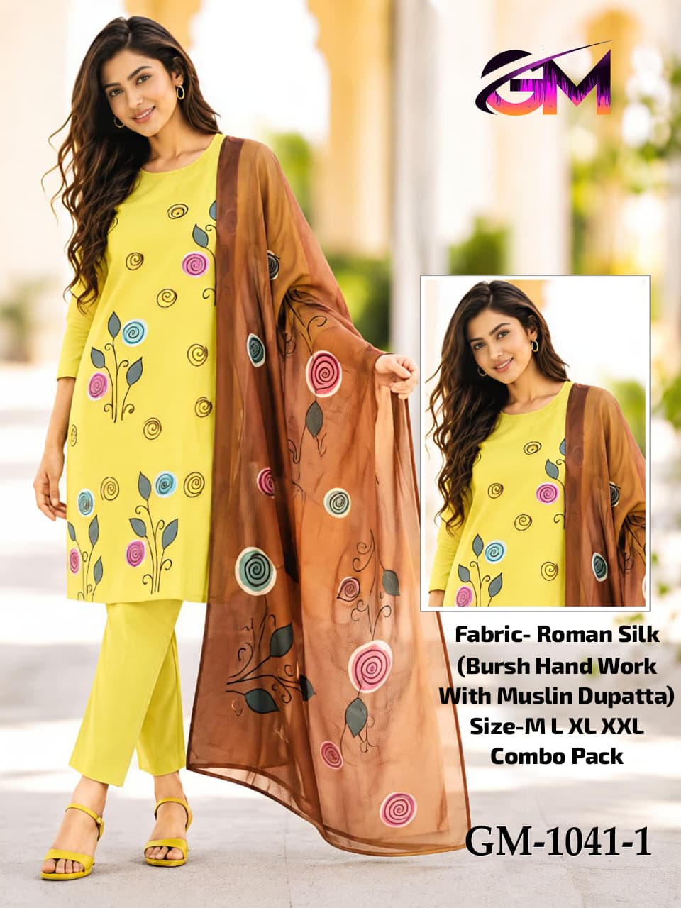 Romon Silk 3Pcs Suit AD10411