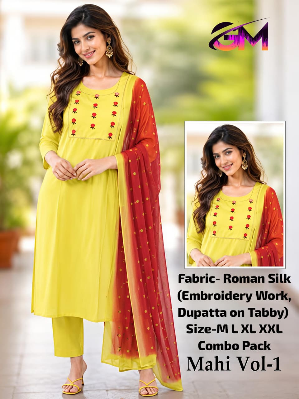 Roman Silk 3Pcs Suit AD1202