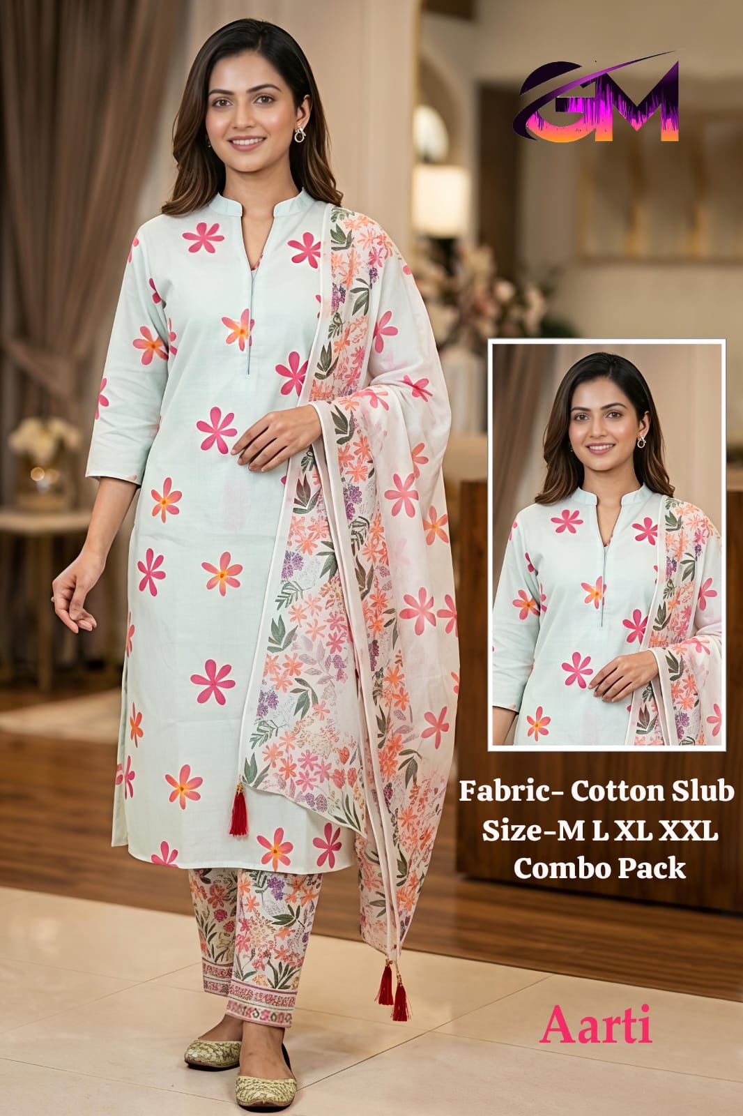 Cotton 3Pcs Suit AD12013 image 1