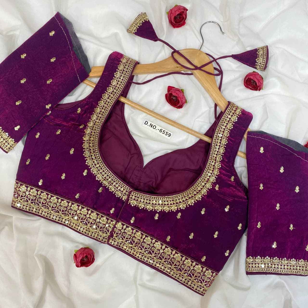 Silk Embroidery Blouse AD9001 image 2