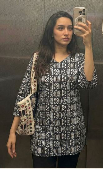 Aisha Blue Baatik Kurti AD6005 image 1