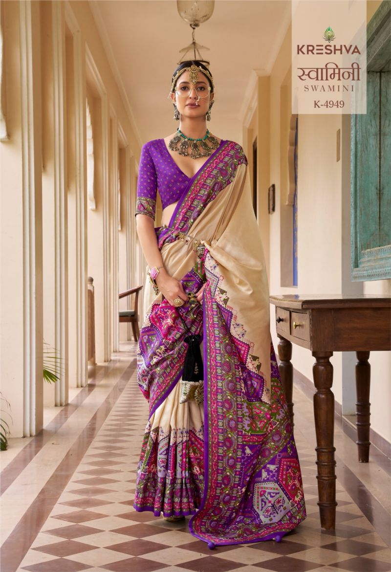 Kreshva Swamini Premium Party Wear Silk Saree image 1