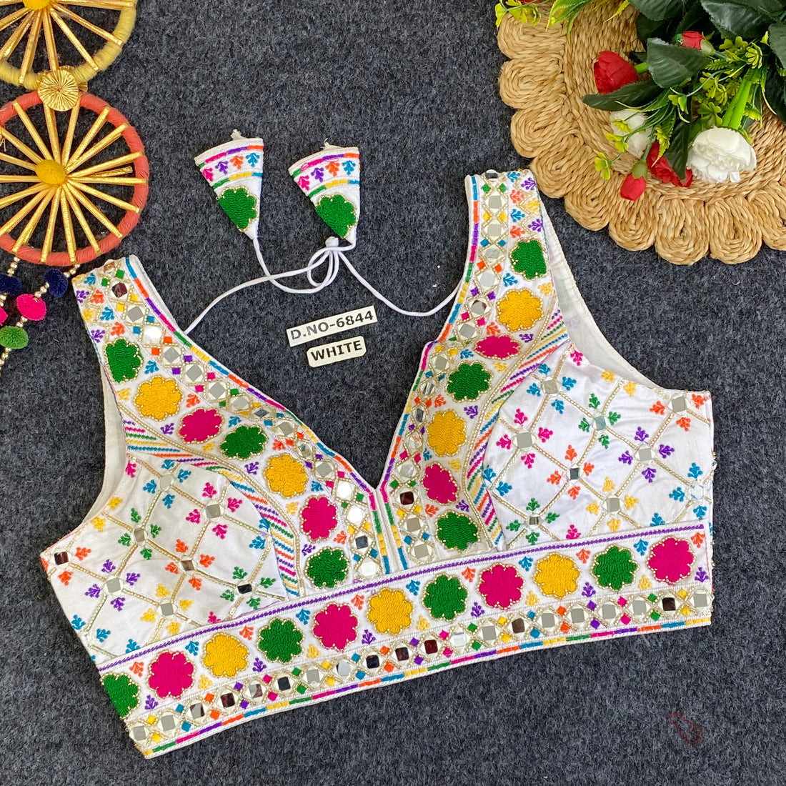 Navratri Special Mirror Handwork Blouse AD9014 image 1