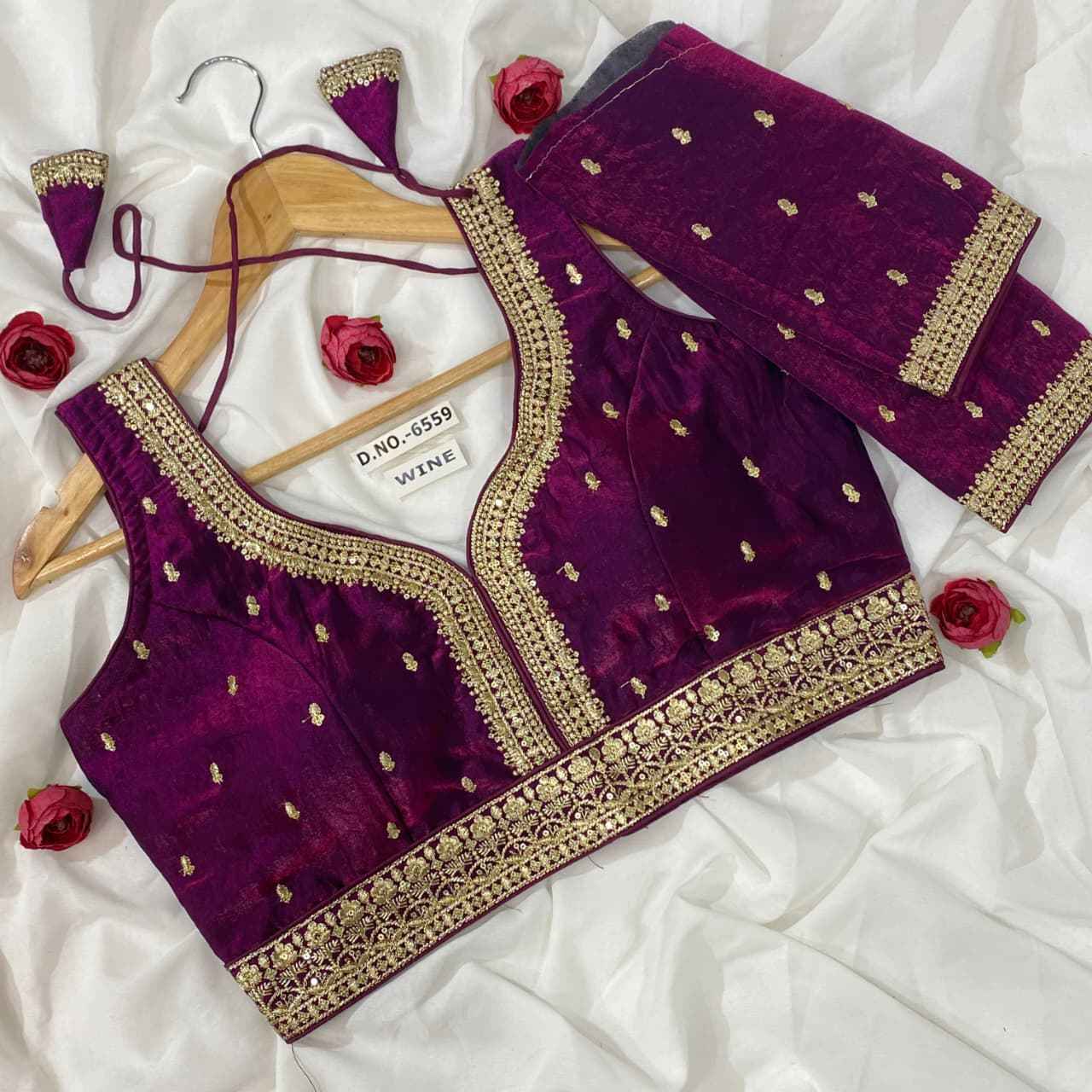 Silk Embroidery Blouse AD9001