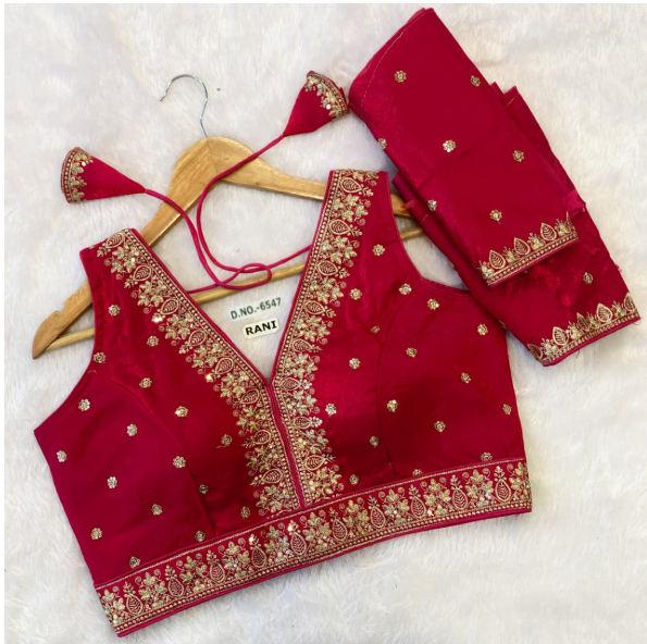 Silk Embroidery Blouse AD9002