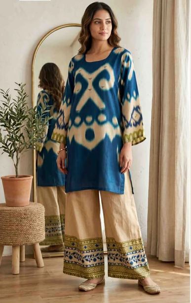Indigo Aura Coord Set- Japanese crepe AD7008
