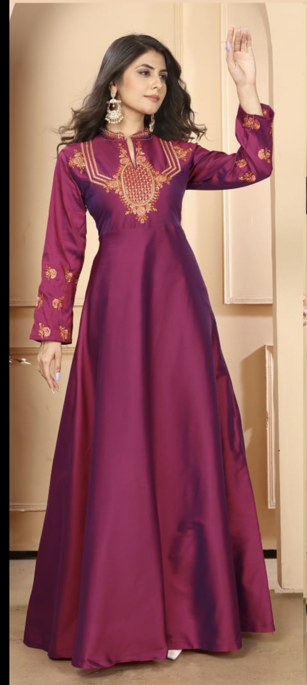 Triva Silk with heavy Embroidery AD1901