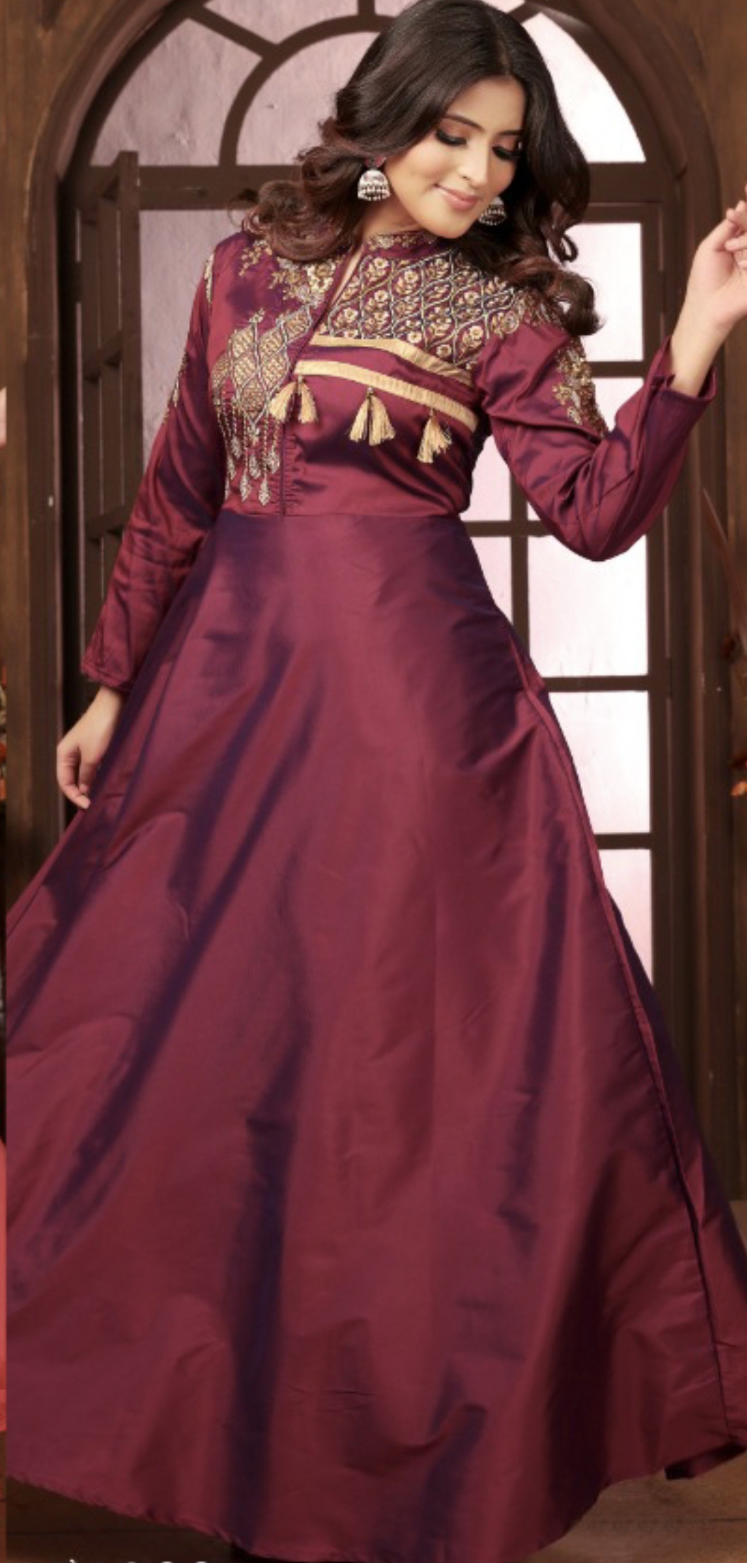 Triva Silk with heavy Embroidery AD1903