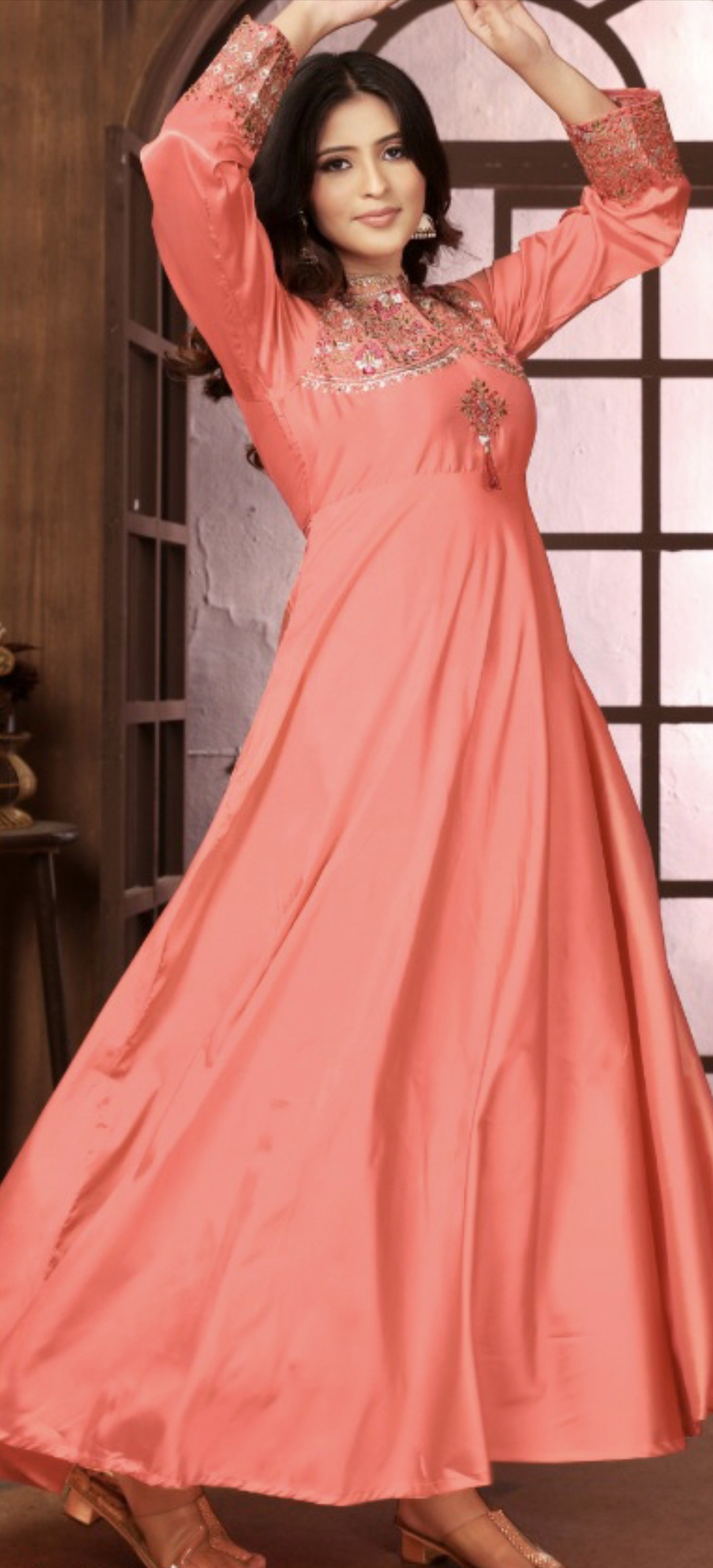 Triva Silk with heavy Embroidery AD1905